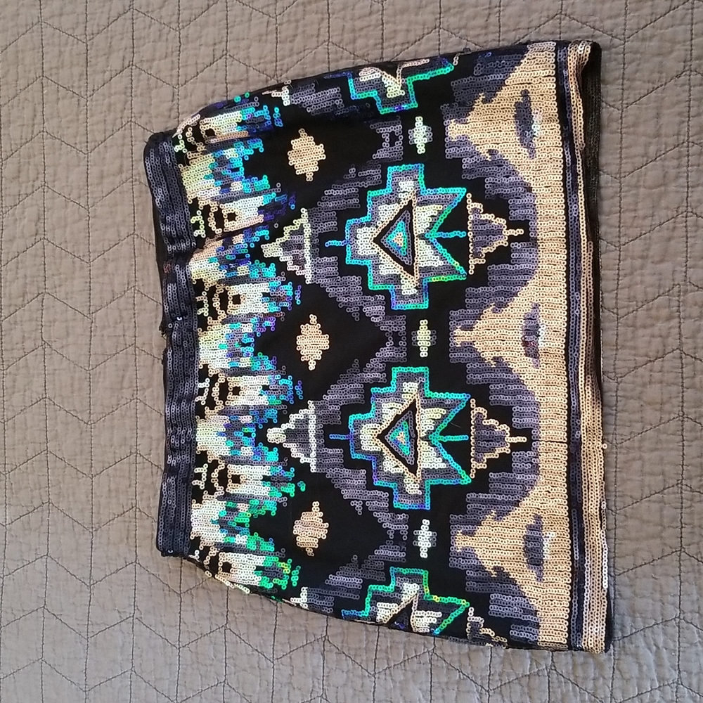 Marineblu size Small sequin mini skirt